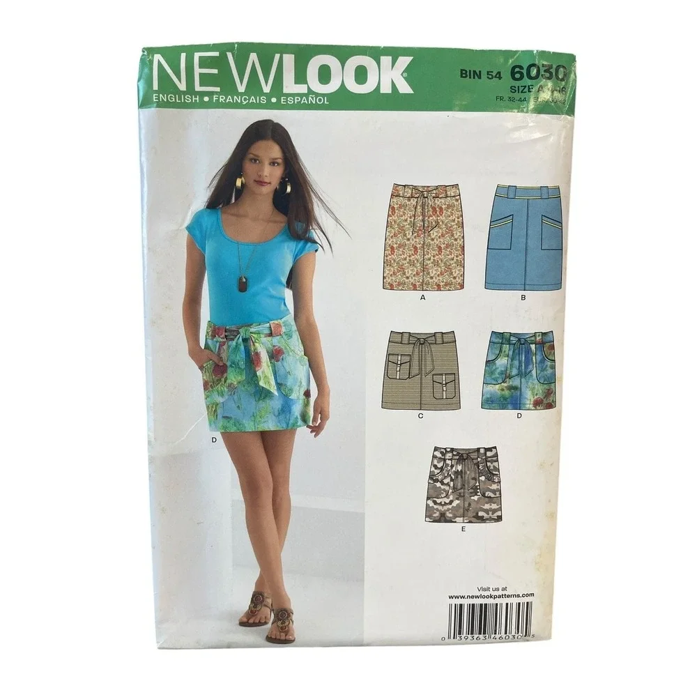 New Look 6030 Misses Skirt Sewing Pattern Size‎ 4-16